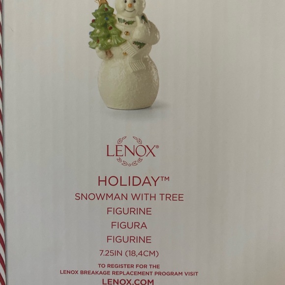 LENOX Snowman, new in Box, 7.25 in, porcelain with gold accent - Picture 2 of 3